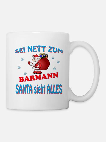 SANTA BARMANN - Tasse - Weiß