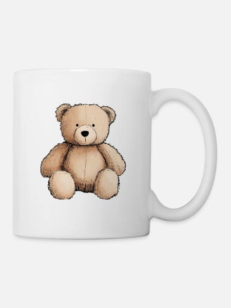 Teddybär, Teddybär, Stofftier - Tasse - Weiß