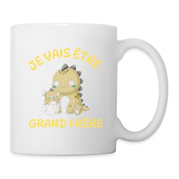 Enfant T-Shirt Dinosaure Grand Frère - Cadeau  - Mug blanc - blanc - Droite