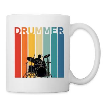 Cadeau de batterie pour garçon Fan de Musique - Mug blanc - blanc - Droite