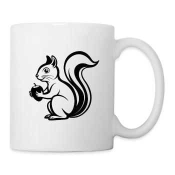 Écureuil tenant la noix - Mug blanc - blanc - Droite