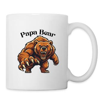 T-shirt Papa Ours – T-shirt Père Protecteur Fort - Mug blanc - blanc - Droite