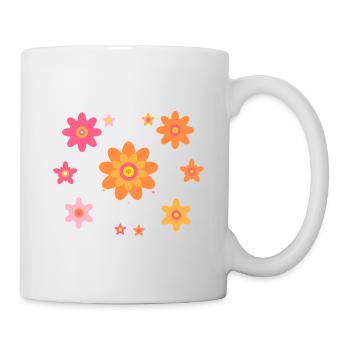 Motif orbital fleur coloré - Mug blanc - blanc - Droite