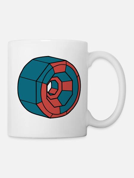 Detaillierte Skateboard Rolle Crew - Tasse - Weiß