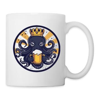 Oktopus Bier Lustig - Tasse - Weiß - Rechts