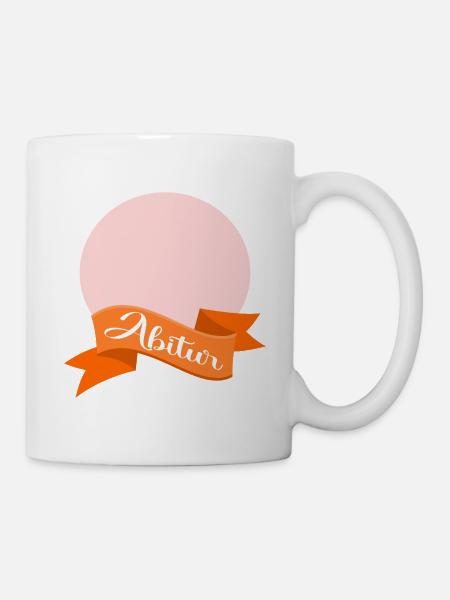 Abitur Schleife - Tasse - Weiß