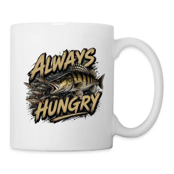 Always Hungry Zander – Predator Angel-Design - Tasse - Weiß - Rechts