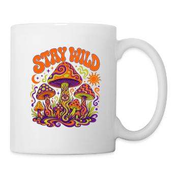 Stay Wild Pilz Psychedelia - Tasse - Weiß - Rechts