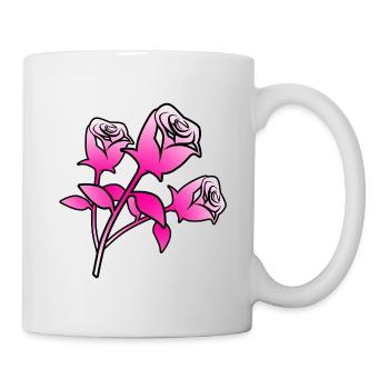 Roses - Mug blanc - blanc - Droite