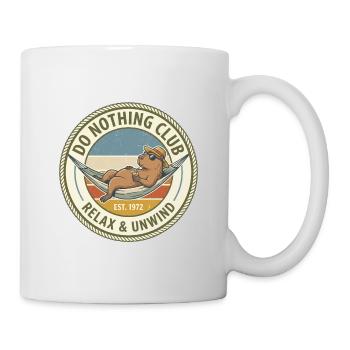 Do Nothing Club Relax Badge - Tasse - Weiß - Rechts