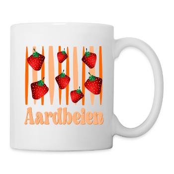 Erdbeeren pflücken - Tasse - Weiß - Rechts