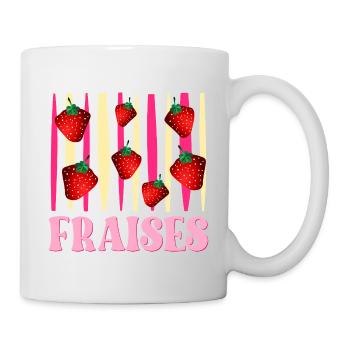 Fraises - Mug blanc - blanc - Droite