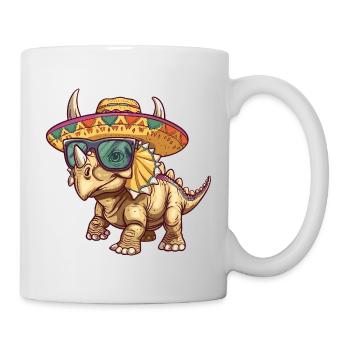 Dinosaurier triceratops Sombrero - Tasse - Weiß - Rechts