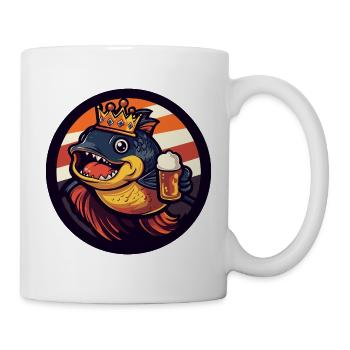 Bière de poisson piranha drôle - Mug blanc - blanc - Droite