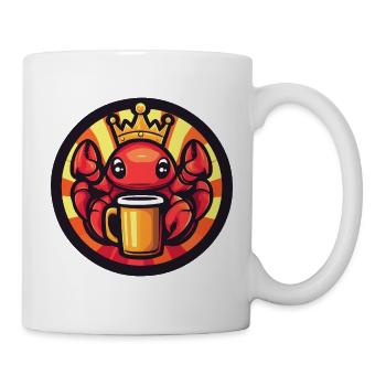 Hummer Krebs Bier Lustig - Tasse - Weiß - Rechts