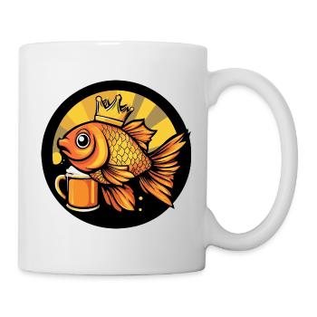 Goldfische Bier Lustig - Tasse - Weiß - Rechts