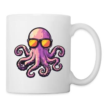 Vacances de bandes dessinées Octopus - Mug blanc - blanc - Droite
