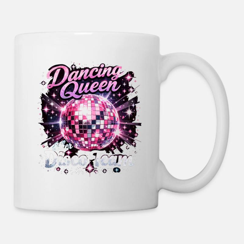 Dancing Queen & Disco Team: Bachelor Party Disco Ball Mix - Mug - white