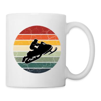 Snowmobile gift Retro snowmobile - Mug - white - Right