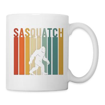  Bigfoot Silhouette Sasquatch style années 1970 - Mug blanc - blanc - Droite