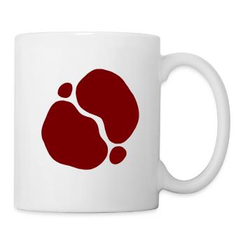 Rote Organische Formen transparentes Design - Tasse - Weiß - Rechts
