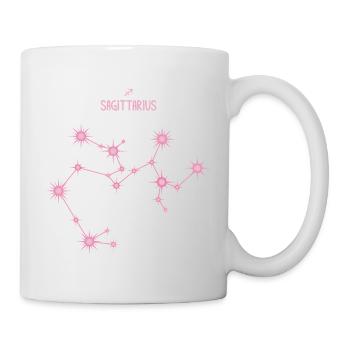 Sagittarius Zodiac Sign Star Constellation Pink - Mug - white - Right
