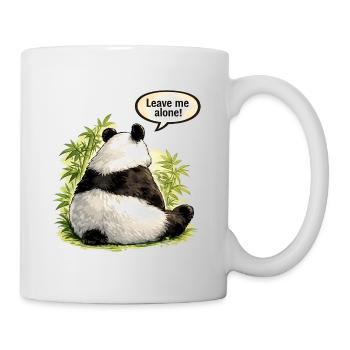 Panda "Lass mich in Ruhe" verrückte Freundin Stimmungs-Tee - Tasse - Weiß - Rechts