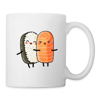 Süßes Kawaii-Manga-Stil-Sushi - Tasse - Weiß - Rechts