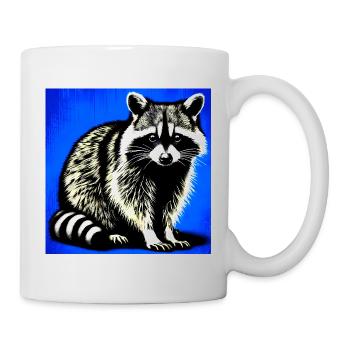 Raton laveur - Mug blanc - blanc - Droite