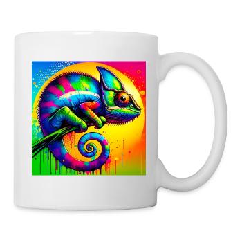 caméléon - Mug blanc - blanc - Droite