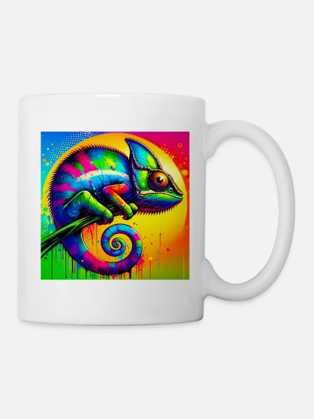 Chamäleon - Tasse - Weiß