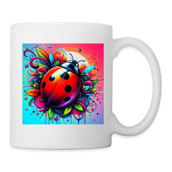 Marienkäfer - Tasse - Weiß - Rechts