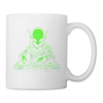 Space DJ – Perfekt für Techno und Rave Fans - Tasse - Weiß - Rechts