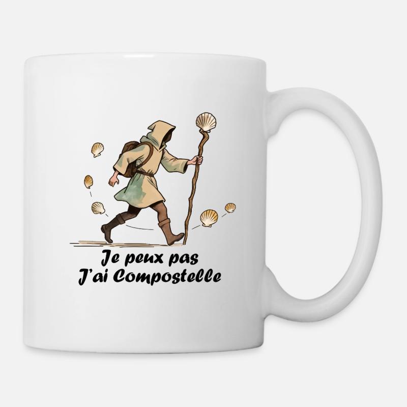 Je peux pas j'ai chemin de compostelle - Mug blanc - blanc