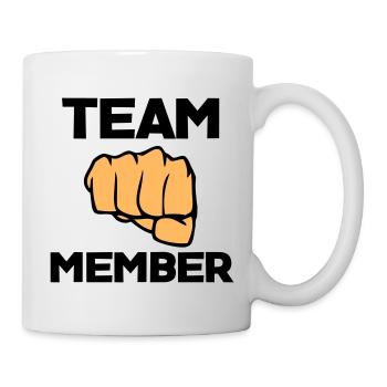 Icône du Poing Combatif - Mug blanc - blanc - Droite