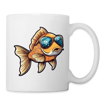Vacances de bandes dessinées Poisson Rouge - Mug blanc - blanc - Droite