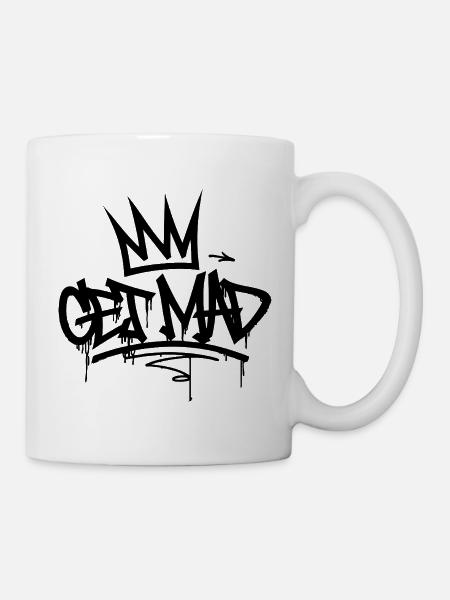Gamma Crown Graffiti Logo Get Mad - Mug - white