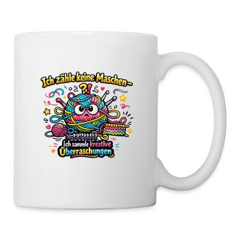 Ich zähle keine Maschen – Kreative Überraschungen - Tasse - Weiß - Rechts