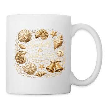Coquillages et cloches de mariage – Enterrement de vie de garçon maritime - Mug blanc - blanc - Droite
