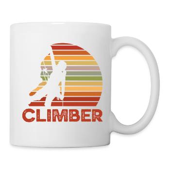 Retro Sunset Climber Silhouette - Mug - white - Right
