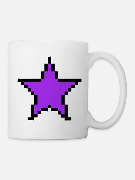 Pixel Stern 8-Bit Power Up - Tasse - Weiß