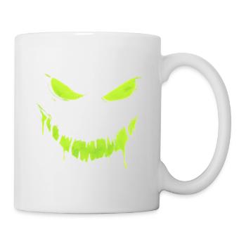 Visage monstre Halloween effrayant - Mug blanc - blanc - Droite