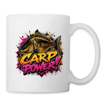 Carp Power Fishing Design – Bold Angler Style - Mug - white - Right
