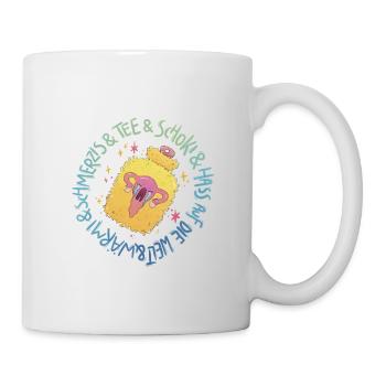 Bouillotte avec utérus en pleurs et texte drôle - Mug blanc - blanc - Droite