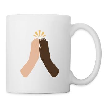 Diverse Hands Clap Unity - Mug - white - Right