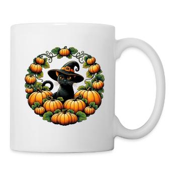 Chat Sorcière du Cercle de Citrouilles - Mug blanc - blanc - Droite