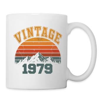 Vintage 1979 Retro Mountain Jubiläum 1979 - Tasse - Weiß - Rechts