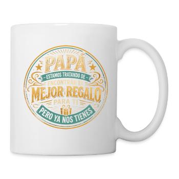 Meilleur cadeau pour enfants Papa design espagnol - Mug blanc - blanc - Droite