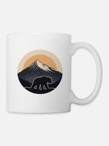 Wilder Braunbär - Tasse - Weiß