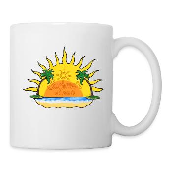 Sommerliche Vibes - Tasse - Weiß - Rechts